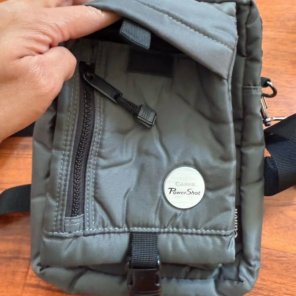CANON Shoulder Camera Bag Power‎ Shot Dark Gray Medium Case Holster Satchel aa87